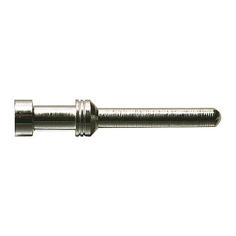 Pin contact for crimp terminal from the series A10-A32, B and BB, silver-plated and with terminal cross-section 4qmm