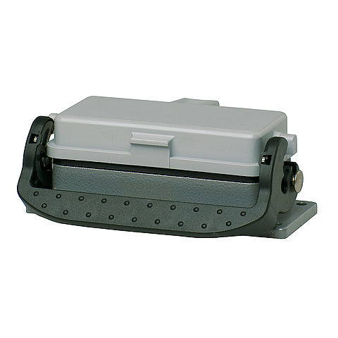 Panel housing B24, BB46, D64, DD108 and MOB24 from aluminium, height 28mm with self-closing plastic spring cover and single locking system