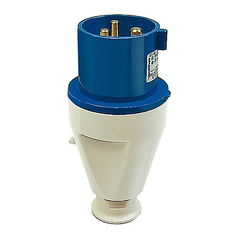 Plug 63A 4P 9h with cable gland and pilot contact