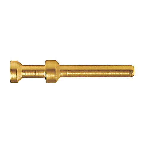 Pin contact for crimp-type connection, series A, B, BB and MO 4P, gold-plated iron with cross section 1.5 qmm