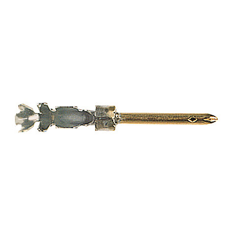 Pin contact for crimp terminal from the series MO 20P, gilded and with terminal cross-section 0,09-0,25qmm