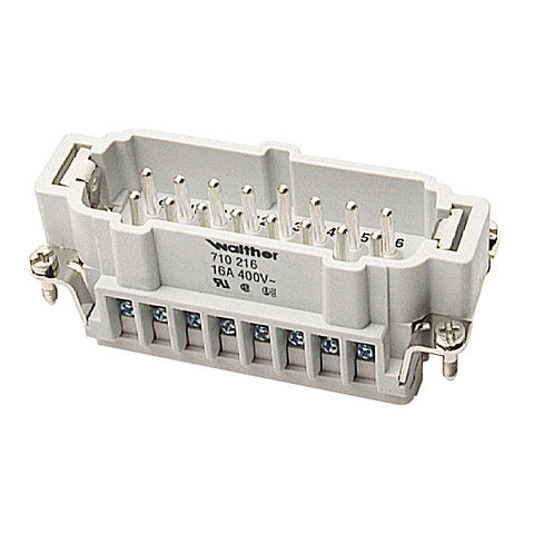 Crimp contact carrier from the series BV10 for pin contacts and with a numbering of 1-10