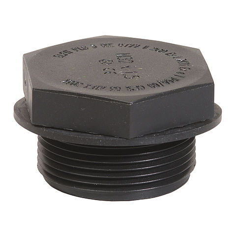 Blanking plugs M40, black plastic
