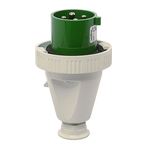 Waterproof plug 32A 4P 10h with external cable gland