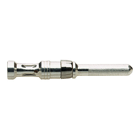 Pin contact for crimp terminal from the series MO 5P, silver-plated and with terminal cross-section 1,5qmm